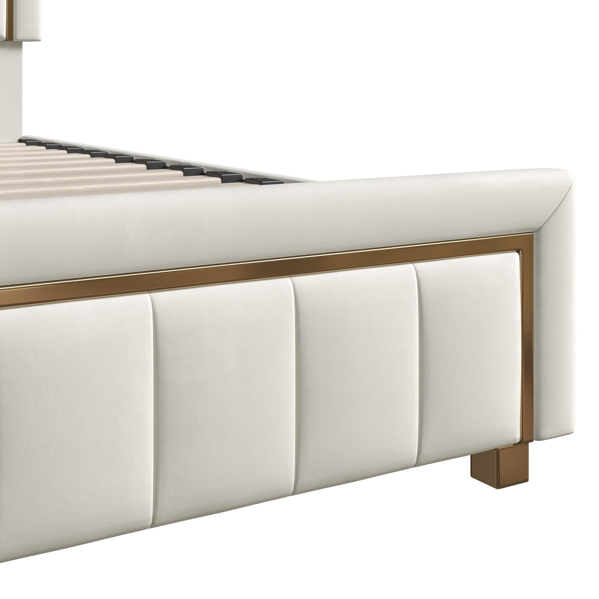 Stauraumbett Polsterbett Doppelbett-beige