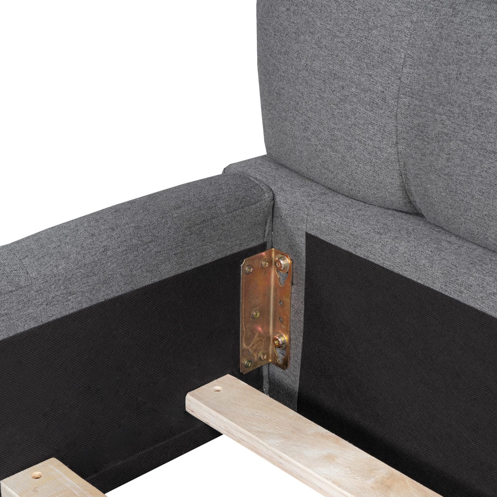 Polsterbett Doppelbett Jugendbett-grau