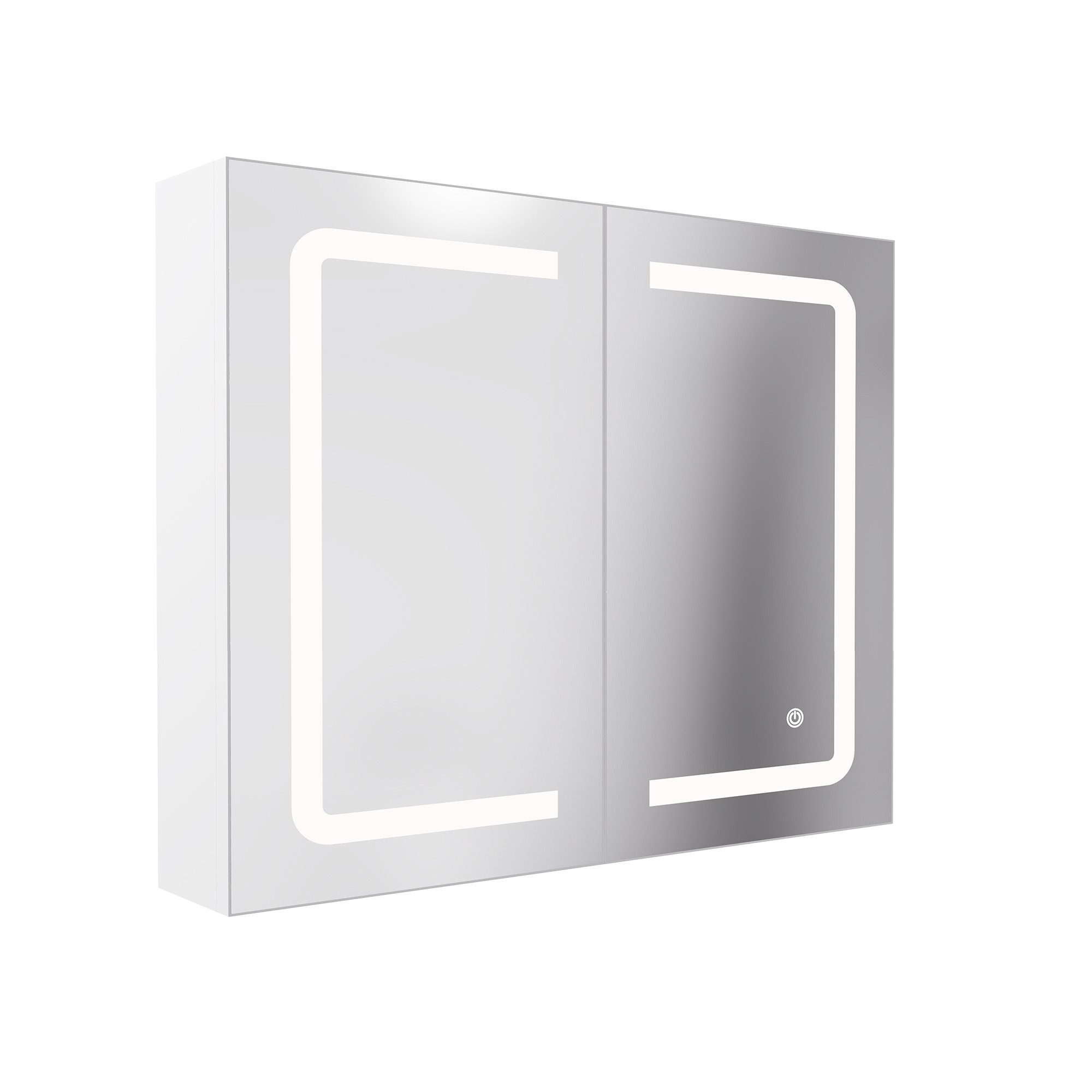 Badezimmerspiegelschrank Spiegelschrank Doppeltür Hängeschrank 80x60x13.5 cm